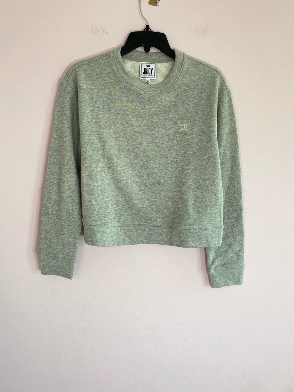 NEW Juicy Couture Heather Gray Crewneck Sweater size XS